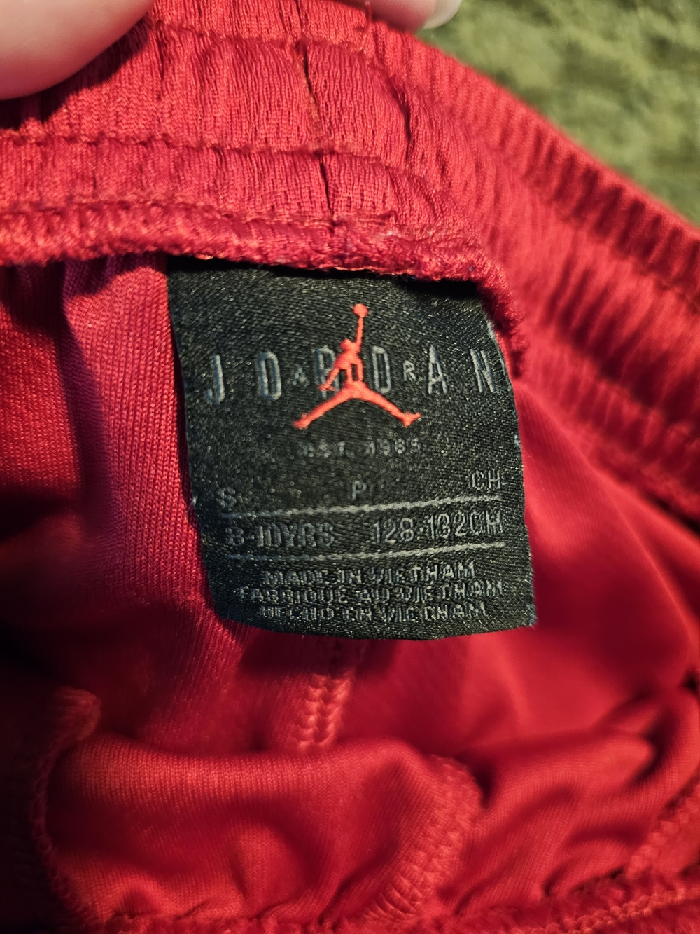 Jordan Red Athletic Shorts with Jumpman Tag